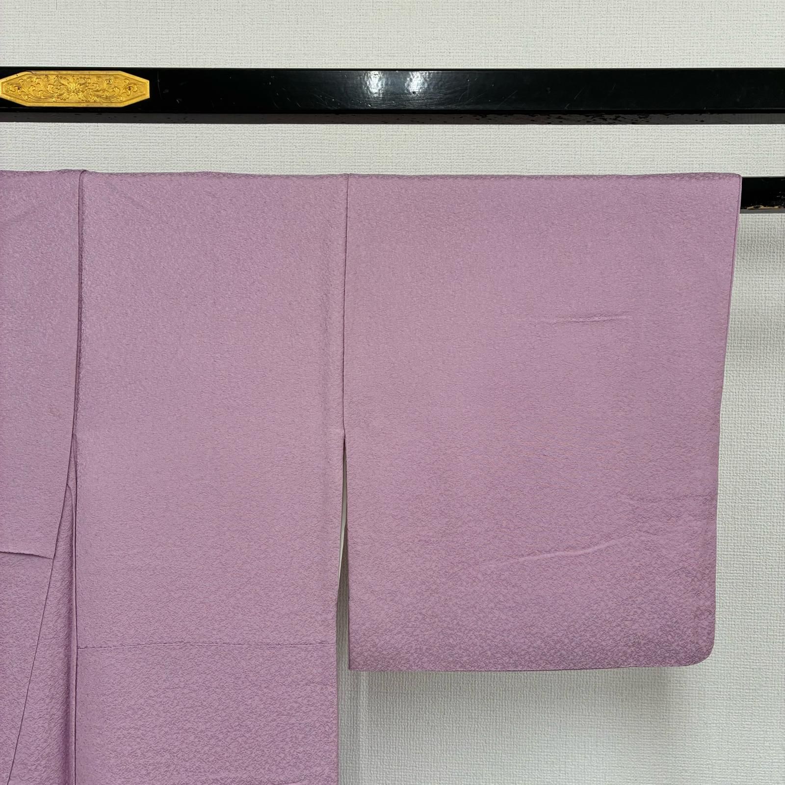 汕頭刺繍 色無地 裄65 正絹 紋なし 美しい色味 袷 着物 MK-4833 汕頭刺繍 色無地 裄65 正絹 紋なし 美しい色味 袷 着物 MK-4833