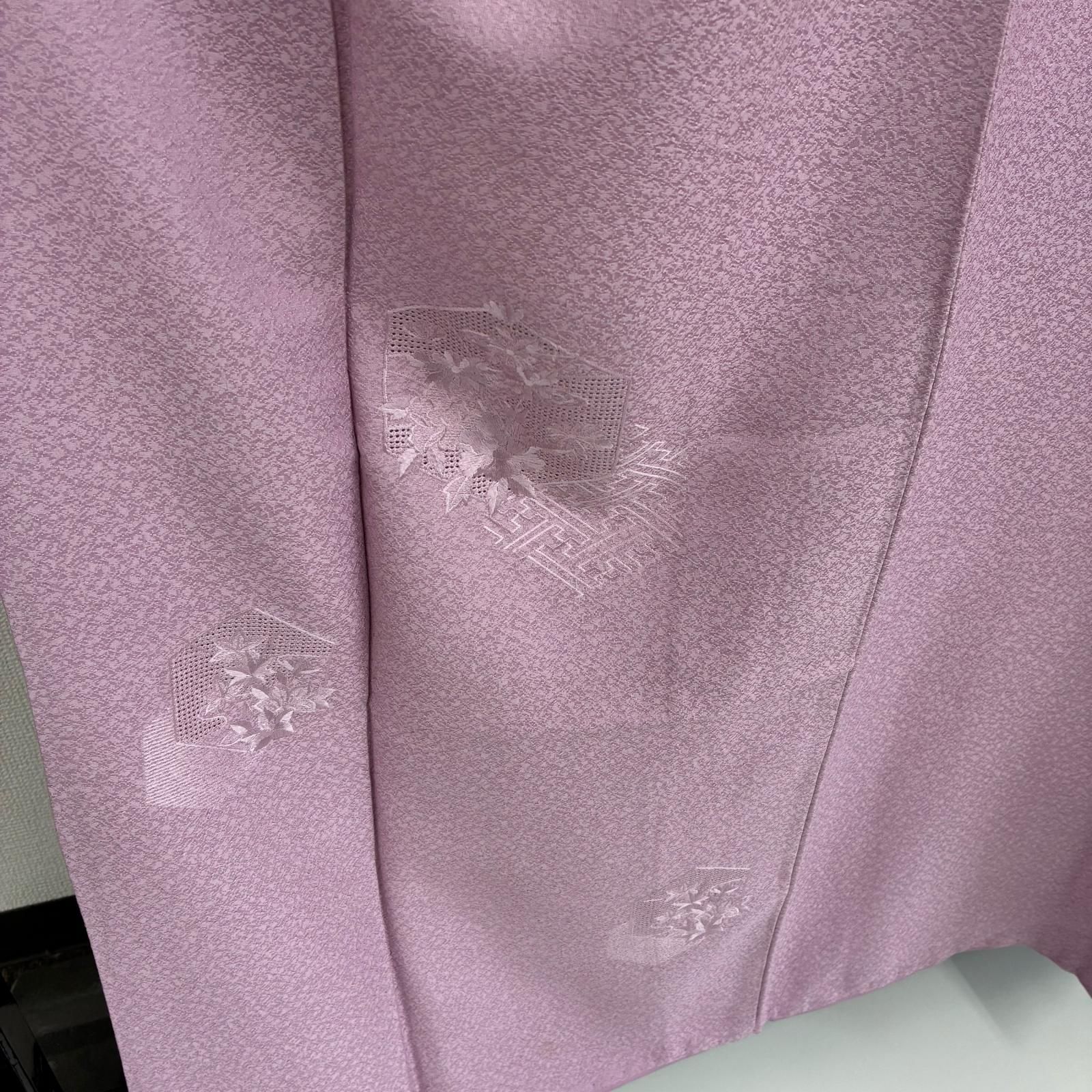 汕頭刺繍 色無地 裄65 正絹 紋なし 美しい色味 袷 着物 MK-4833 汕頭刺繍 色無地 裄65 正絹 紋なし 美しい色味 袷 着物 MK-4833