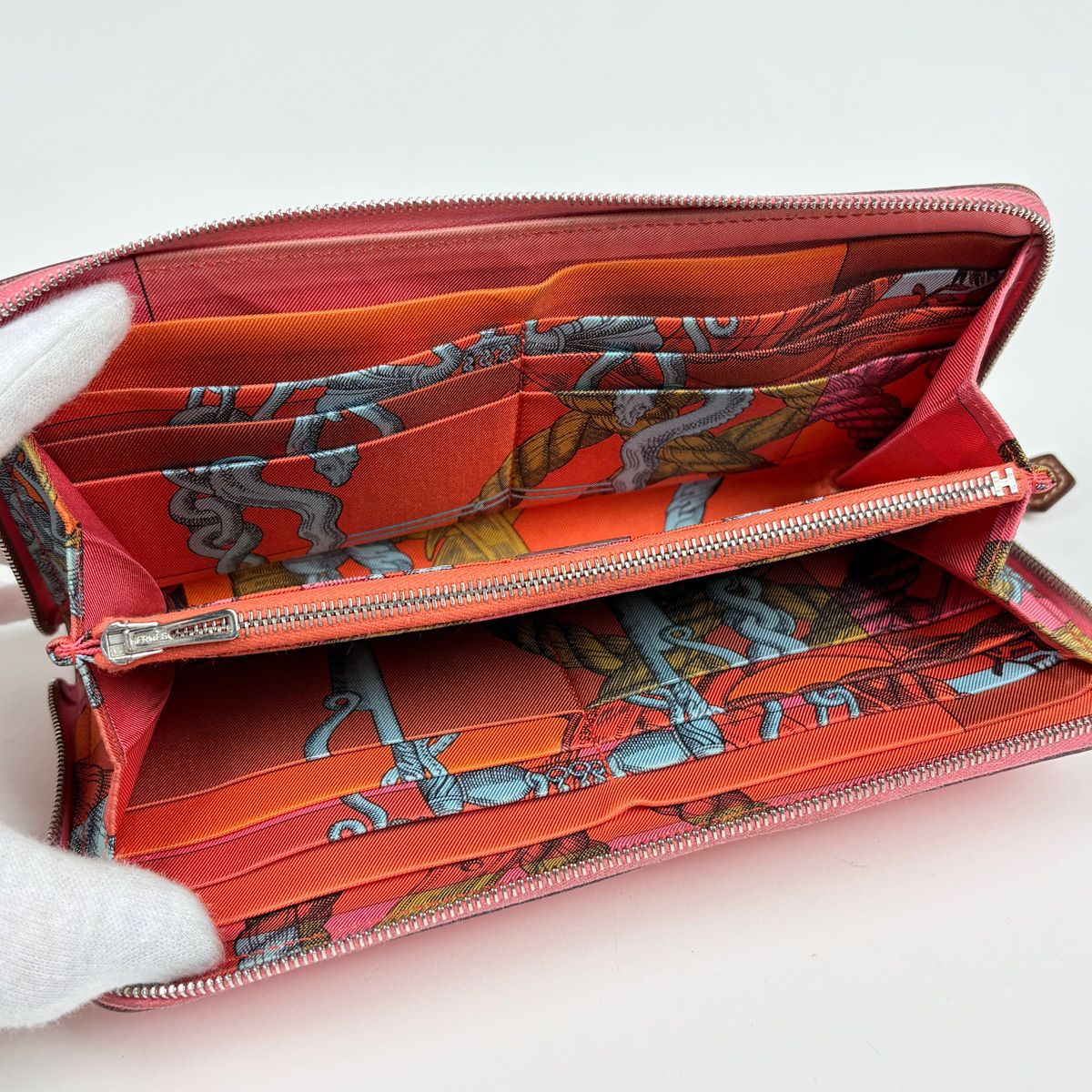 エルメス HERMES アザップ ロング シルクイン ラウンドファスナー 