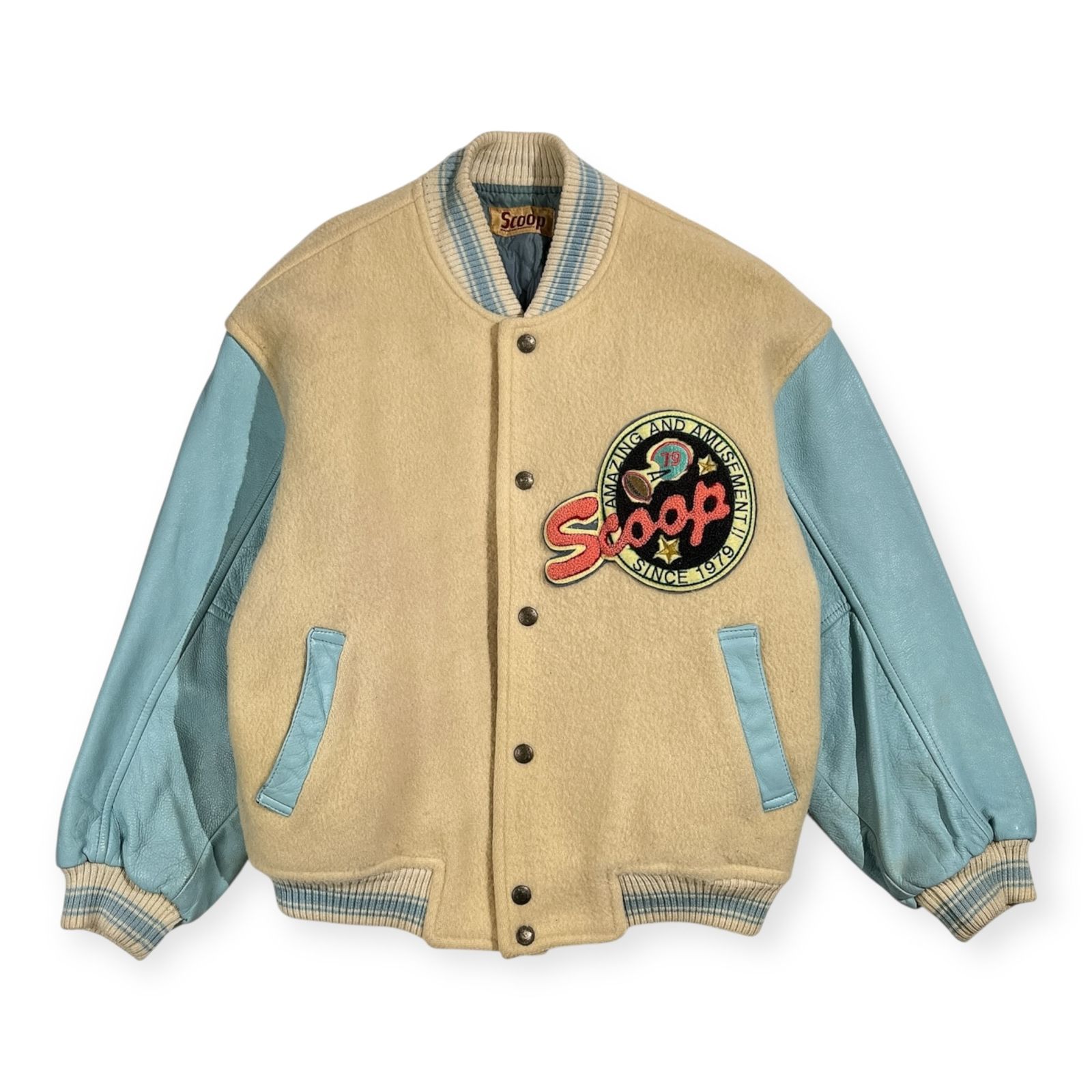 Scoop スクープ 希少 boysスクープ ⁄ 袖革スタジャン｜Yahoo SCOOP 