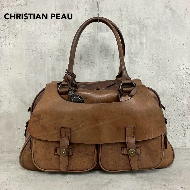 クリスチャンポー ボストンバッグ CHRISTIAN PEAU クリスチャンポー ブラウン ボストンバッグ トート