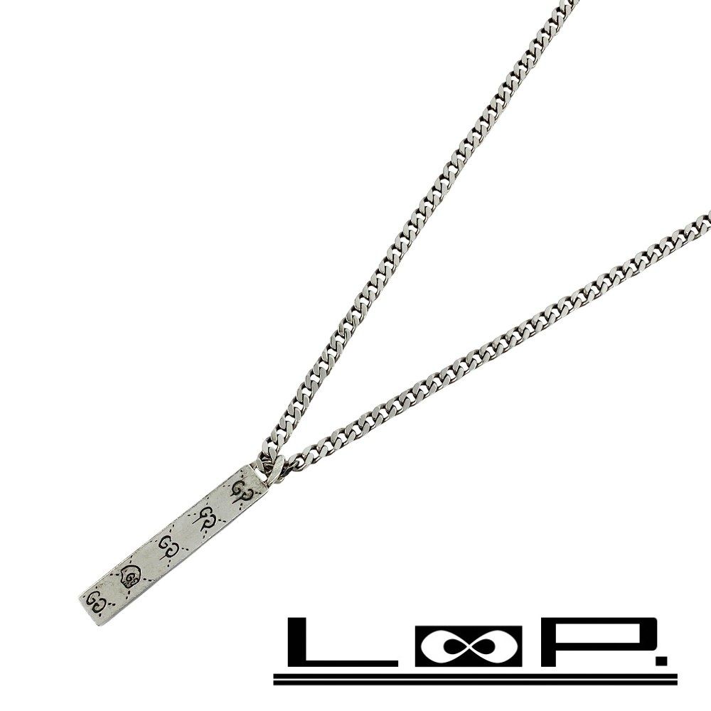 グッチ □中古□ ゴースト バー ネックレス ペンダント アクセサリー 