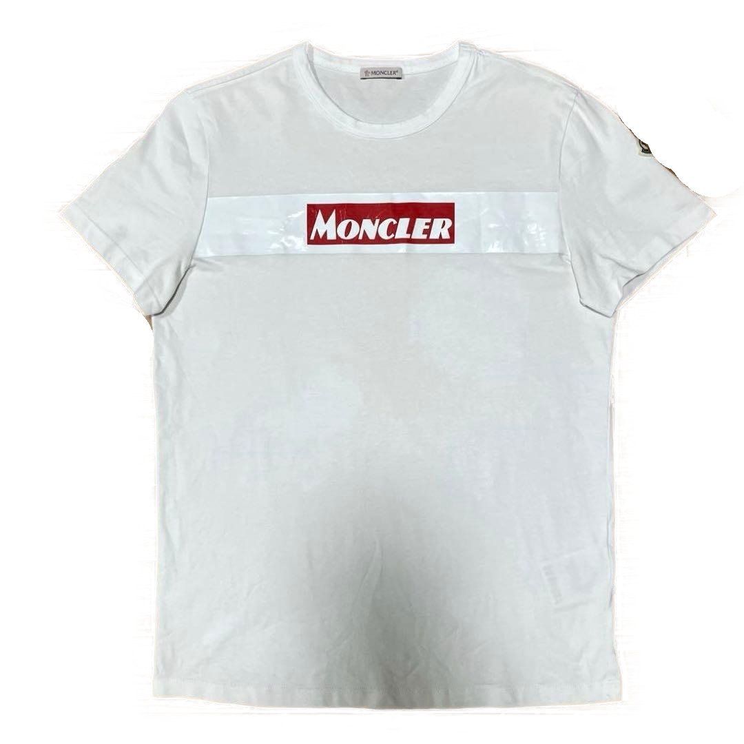 モンクレール プリントロゴ ワッペン M ホワイト Tシャツ 5S103 - メルカリ