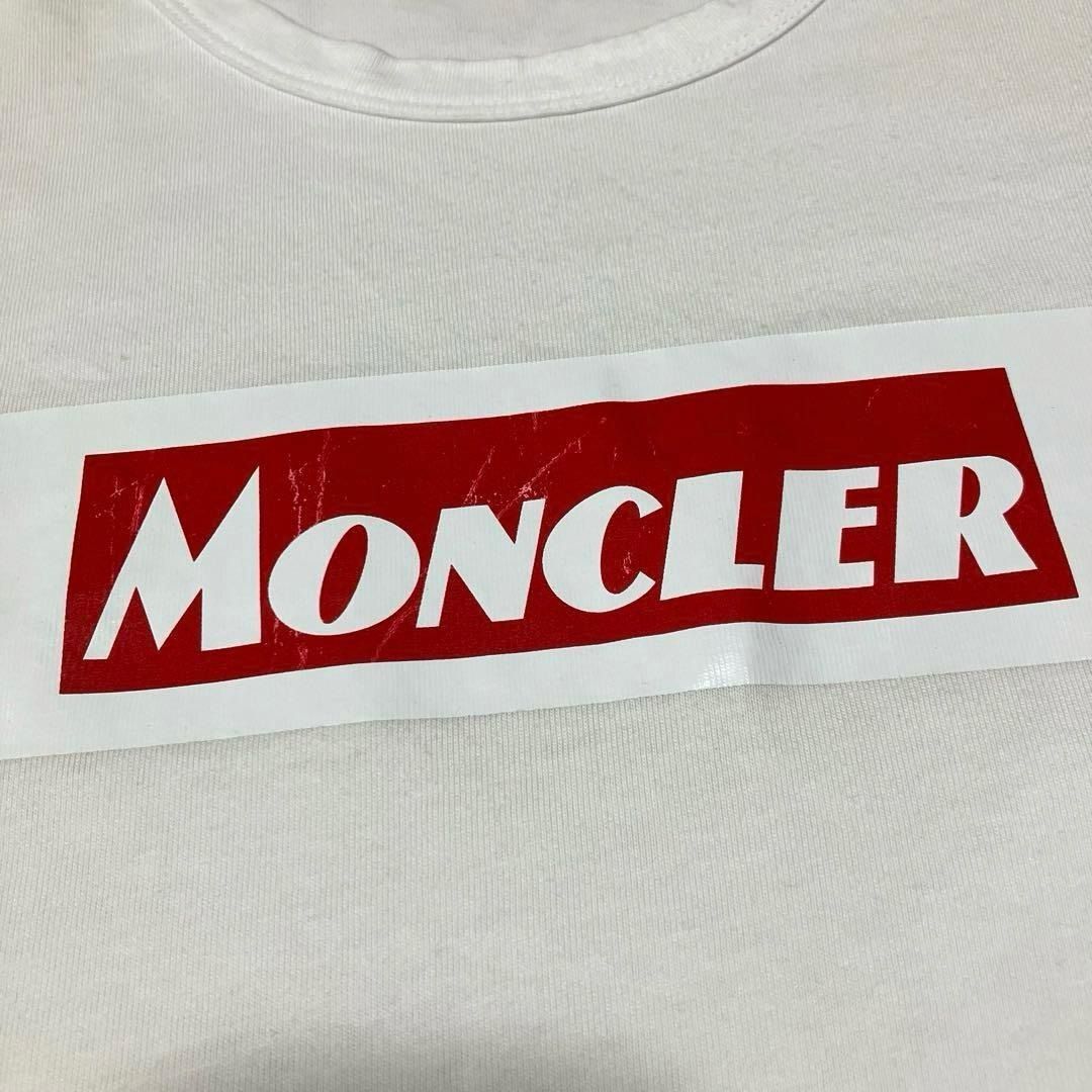 モンクレール プリントロゴ ワッペン M ホワイト Tシャツ 5S103 - メルカリ