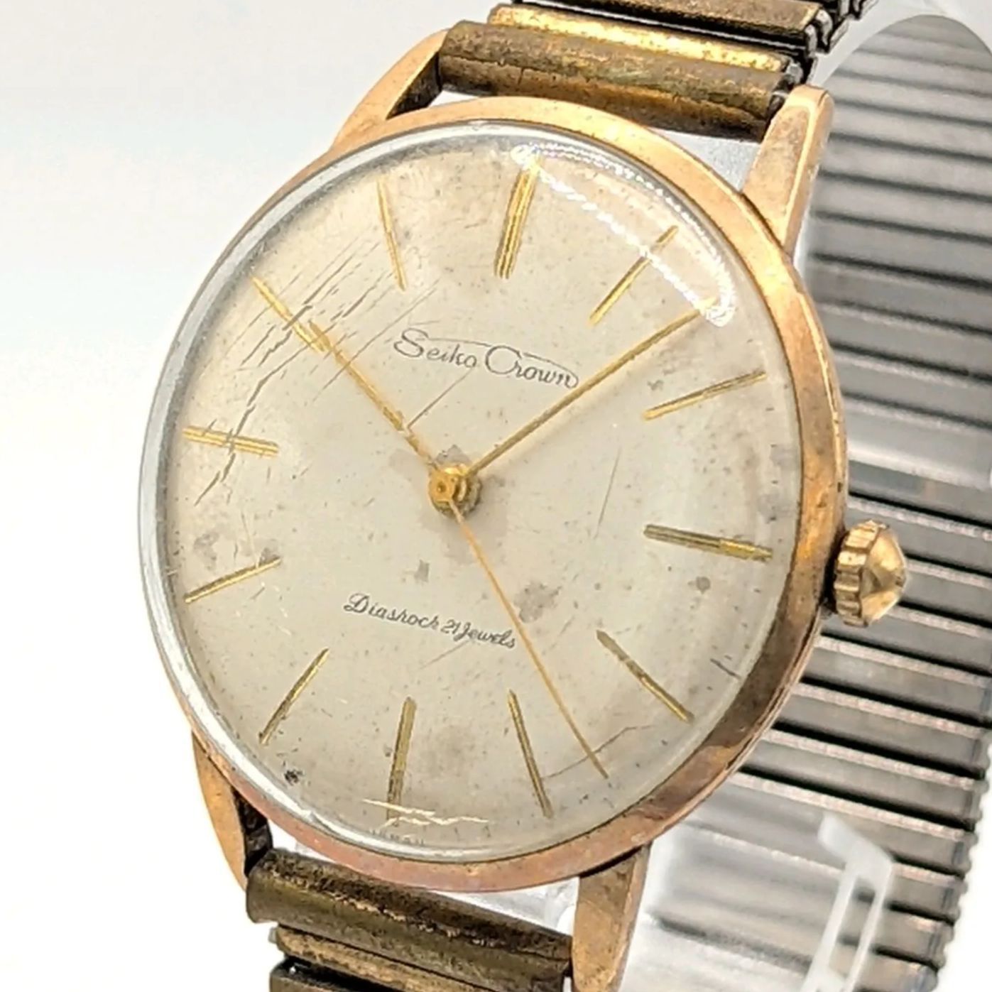 SEIKO CROWN Watch Hand-Winding Men