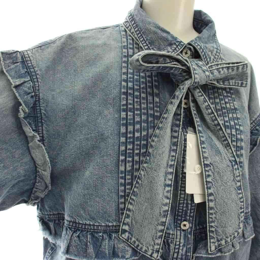 ローズバッド ROSE BUD 25AW FLILL DENIM SHIRT フリル デニムシャツ