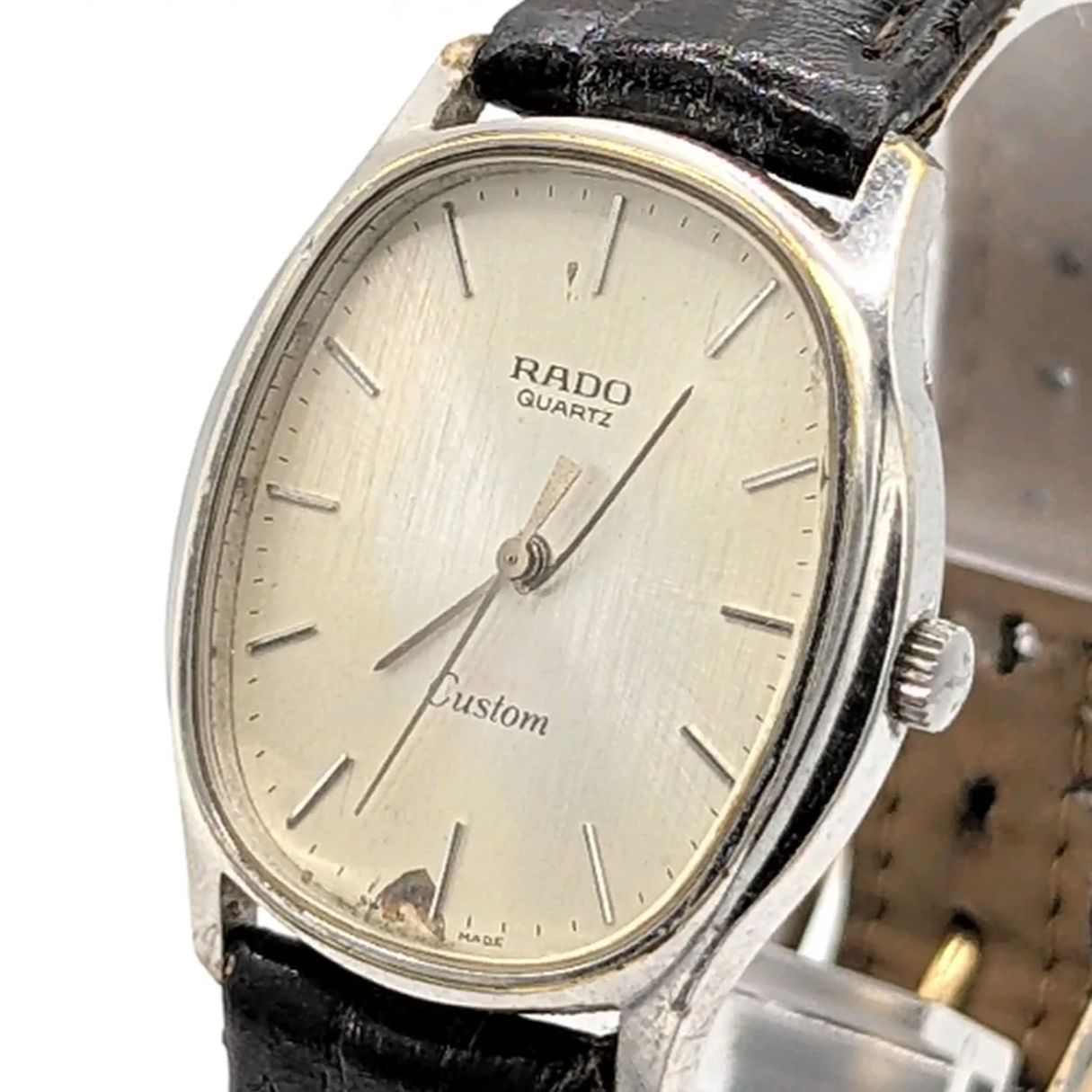 RADO Custom 713.5052.2 Watch QZ Ladies Silver Dial Square Y2K 00S 