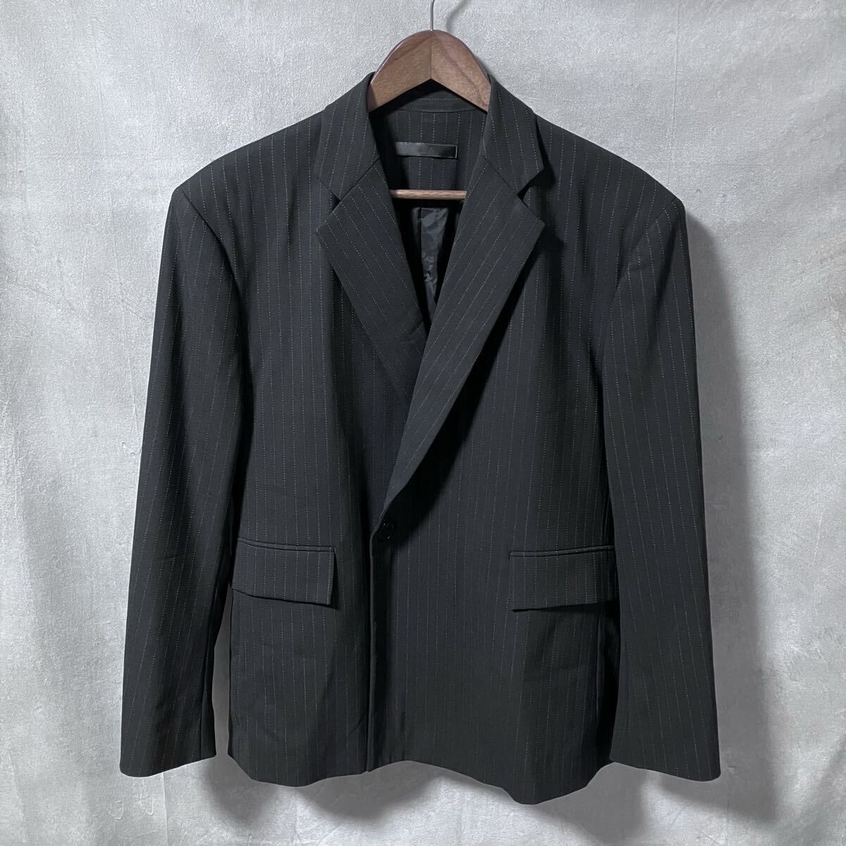 JUHA TOKYO ユハ STRIPE DOUBLE BREASTED JACKET ウールポリ 肩パッド 