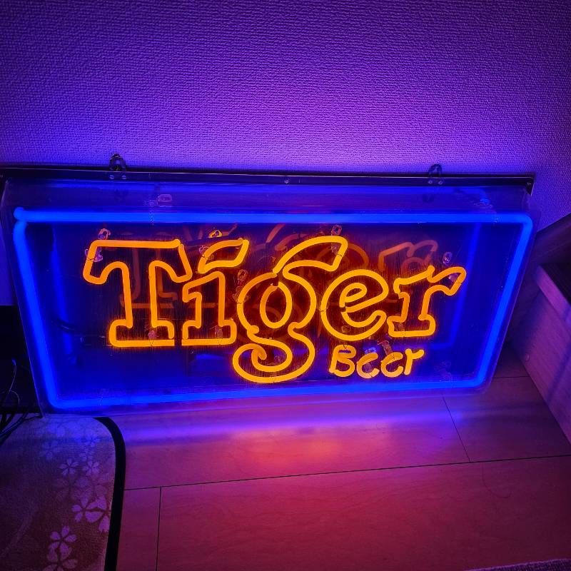 【動作確認済】タイガービール ネオンサイン 看板 Tiger Beer BAR 点灯確認済】タイガービール ネオンサイン 看板 アクリルケース付 BAR 店舗
