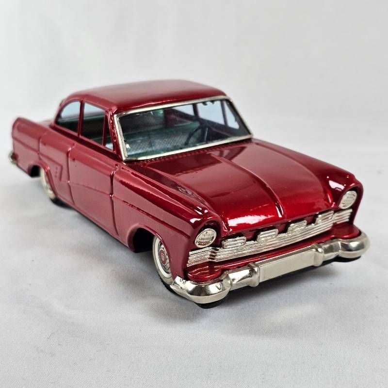 【極希少】萬代屋 BC赤函 フォード ターナス 17M 1950s ブリキ 箱 極希少・完備品】萬代屋 BC赤函 フォード ターナス 17M 箱付 袋付