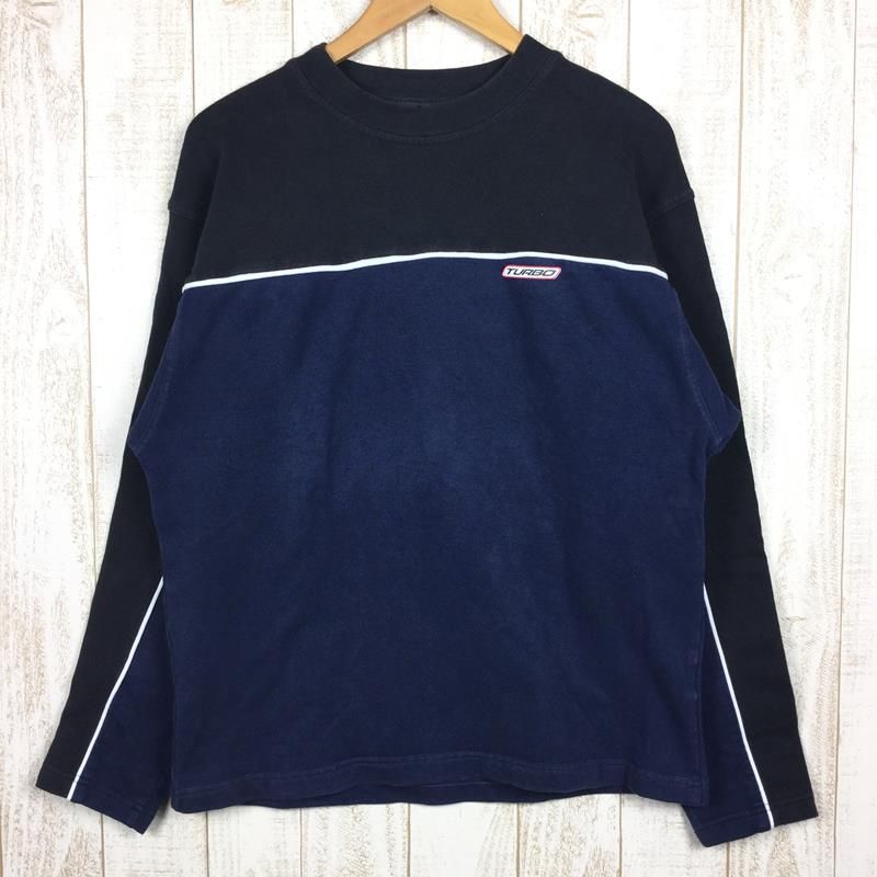 Men's M Navy Turbo Climbing (Turbo Climbing) Stretch Sweat Crew Neck Shirt Franklin Climbing's Brother Brand International Men's Synthetic Fiber Long Sleeve T Shirt