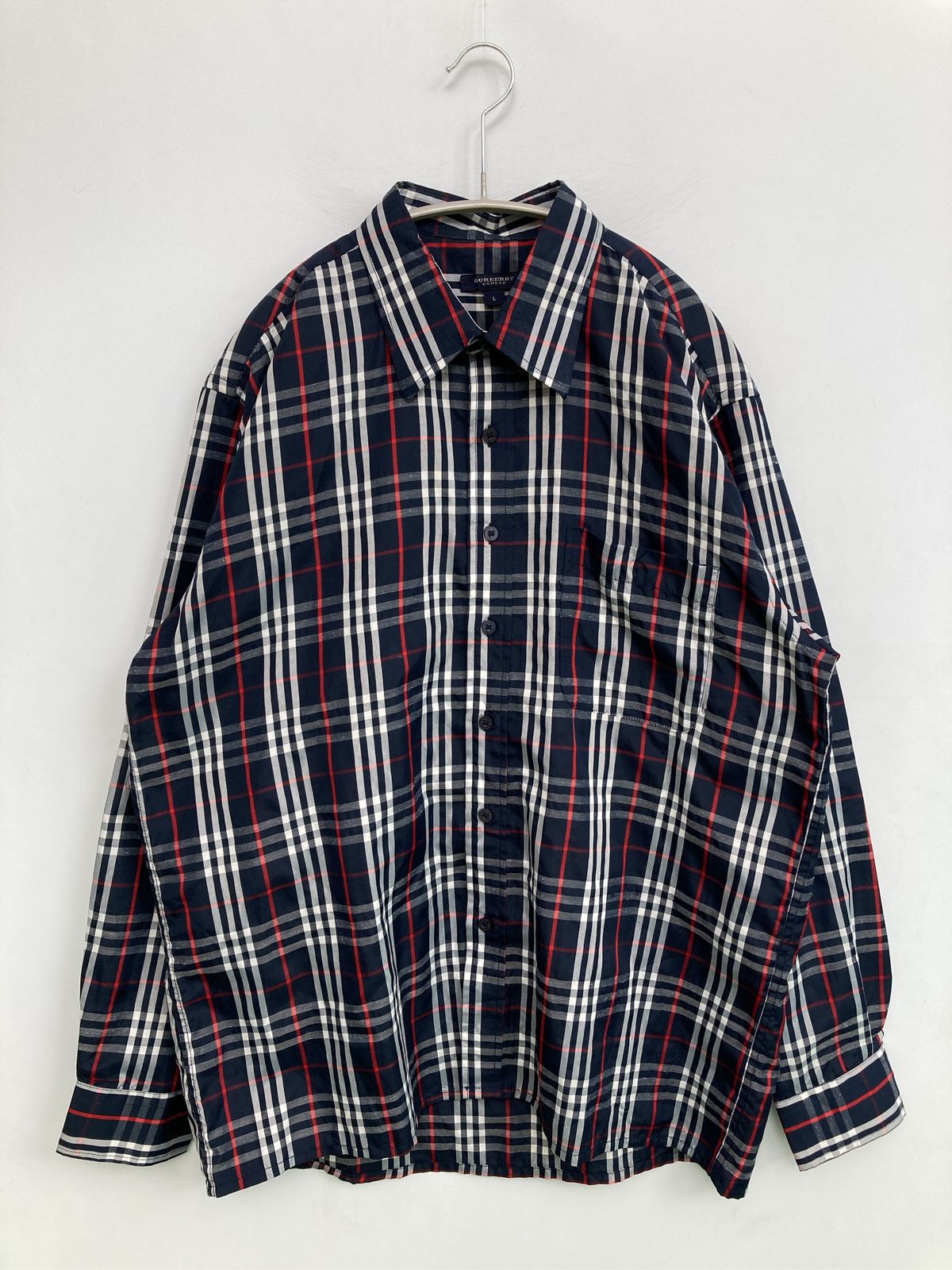 BURBERRY LONDON バーバリーロンドン シャツ/ブラウス L ネイビー 