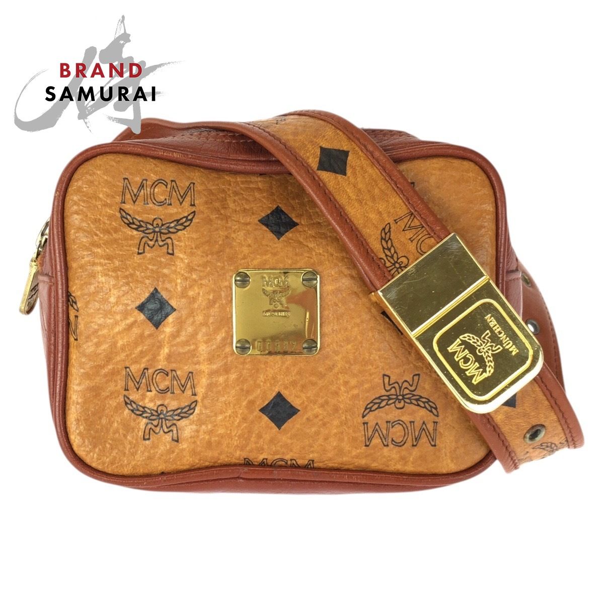 美品 MCM エム シー エム ヴィンテージ ヴィセトス ブラウン キャメル