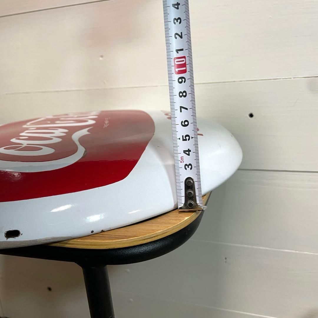 【希少】コカコーラ 40cm 白ボタン ホーロー看板 ビッグサイズ ヴィンテージ 希少】コカコーラ 40cm 白ボタン ホーロー看板 ビッグサイズ