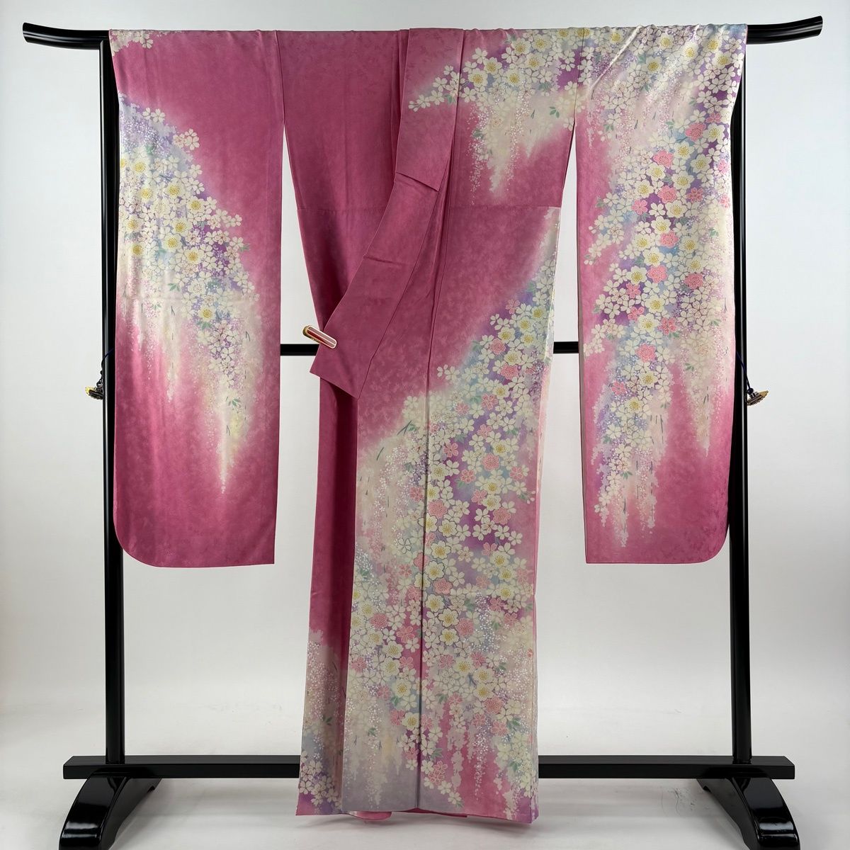 振袖 逸品 鈴乃屋 桜 姫 銀通し 金彩 ピンク 袷 身丈160cm 裄丈66.5cm 