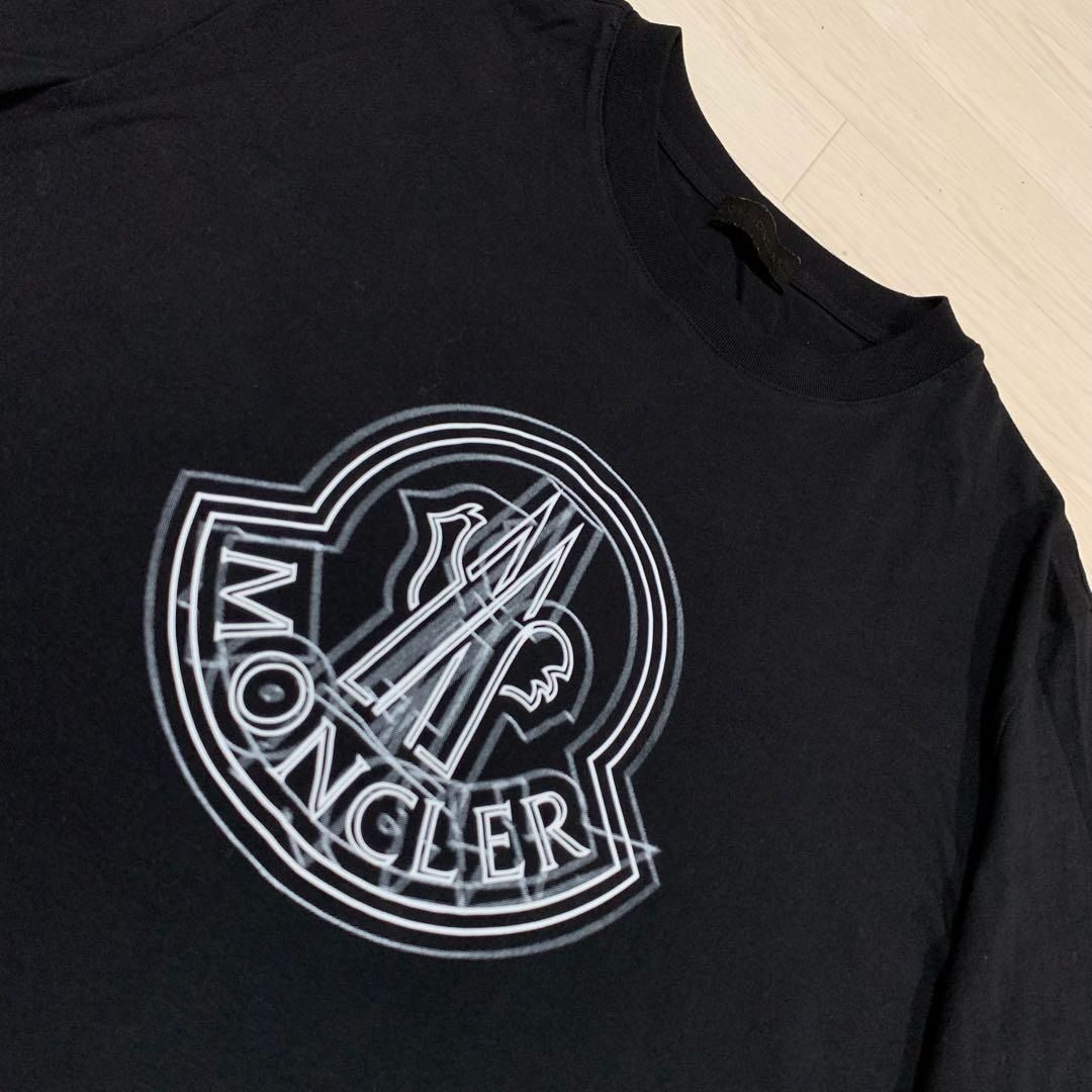 MONCLER Tシャツ 黒ワッペン M 国内正規品 5S118 - メルカリ