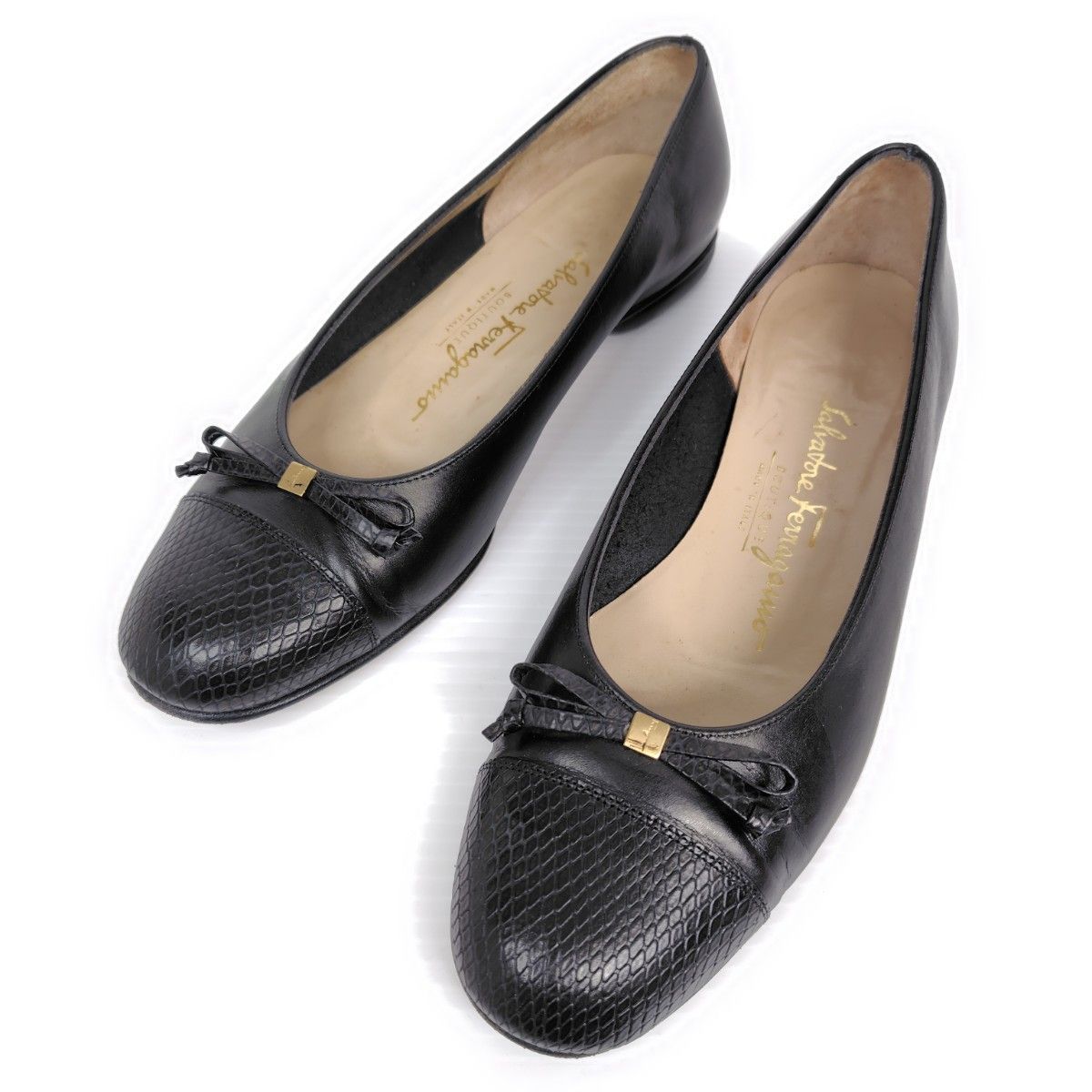 Salvatore Ferragamo フェラガモ フラットシューズ 7C パンプス 
