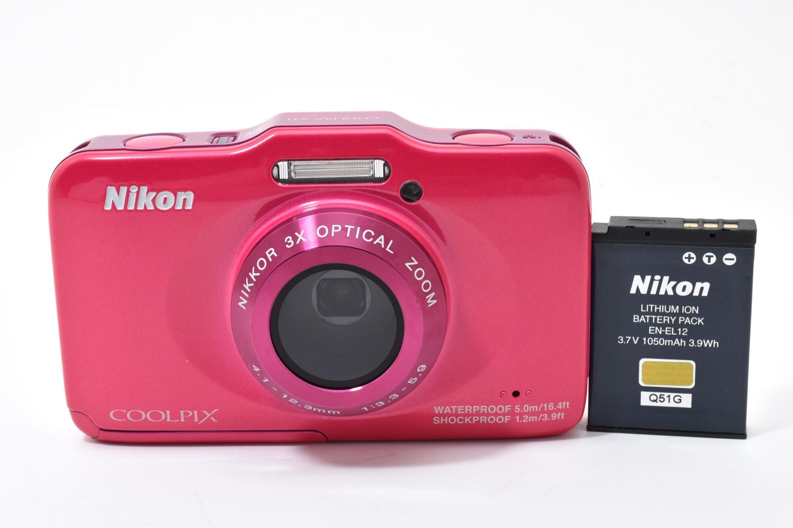 返品保証】☆良品☆ ニコン Nikon COOLPIX S31 クールピクス 白 ピンク