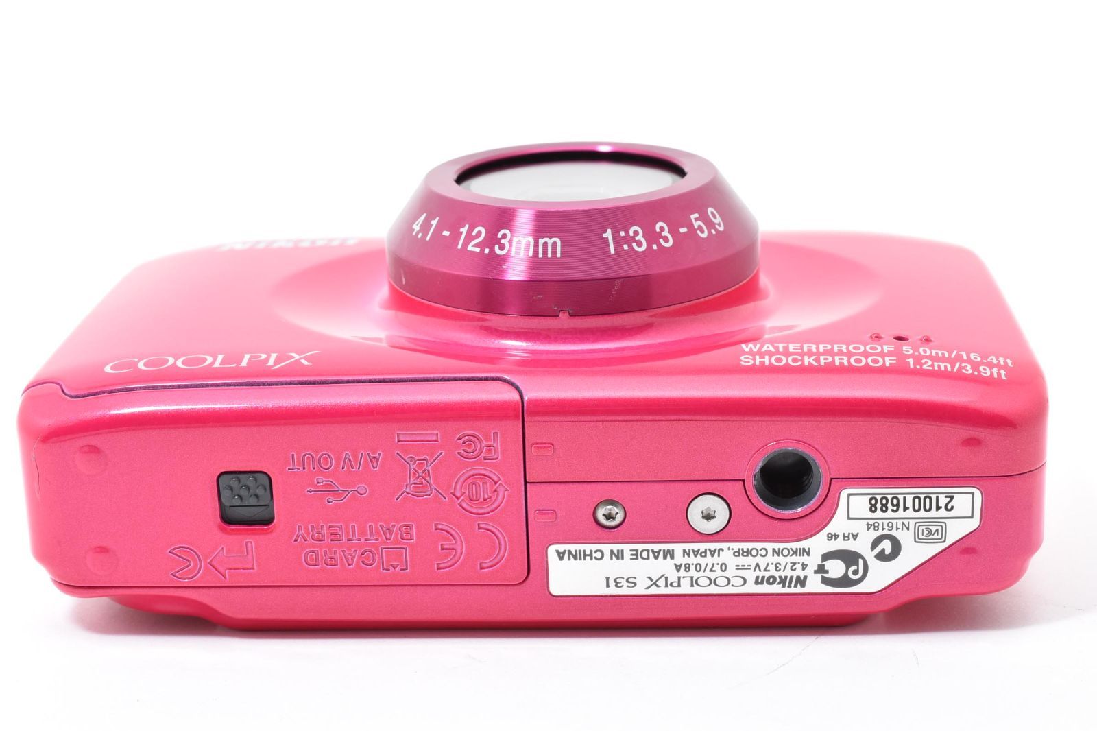 返品保証】☆良品☆ ニコン Nikon COOLPIX S31 クールピクス 白 ピンク
