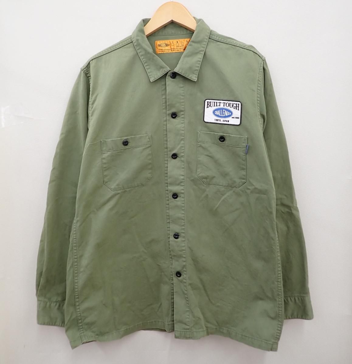 challenger ワークシャツ XL L⁄S PATCHED WORK SHIRTSAX｜CHALLENGER