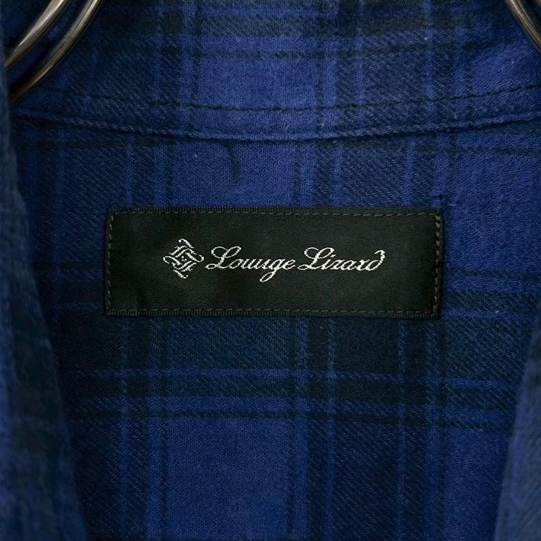 LOUNGE LIZARD ラウンジリザード 日本製 長袖 オンブレ チェック 