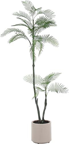 新品 不二貿易 フェイクグリーン 人工観葉植物 ジョイント幅50×奥行50×高さ120cm ジャカランダ 鉢付き 水やり不要 大型 28053