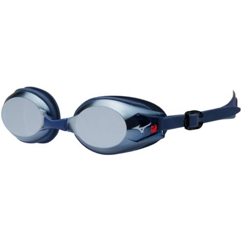 新品 MIZUNO(ミズノ) 水泳 競泳 スイミングゴーグル スイムゴーグル ゴーグル（クッションタイプ） N3JEC621 ユニセックス ブルー/シルバーミラー