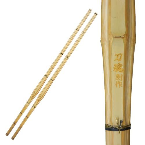 新品 武藤 刀魂別作 真竹 八角小判型 竹のみ 2本1組セット 3.9尺 一般男性用
