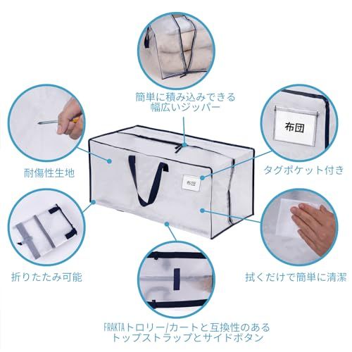 新品 VENO 布団収納袋 リュック型 背負える 引越し用ダンボールの代替