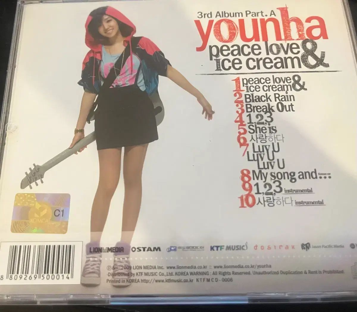 韓国CD YOUNHA ユンナ 3集 Peace Love&Ice Cream 【公式通販】