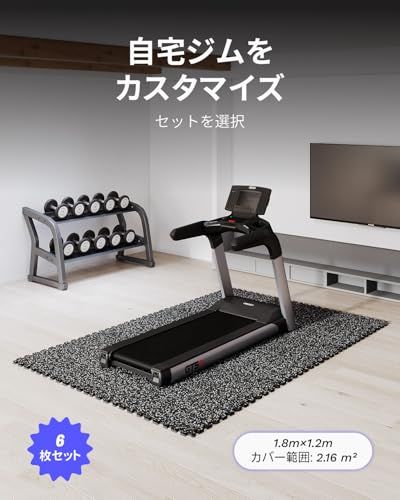 新品 AIRHOP ジムマット 大判トレーニングマット 2層構造のラバー 