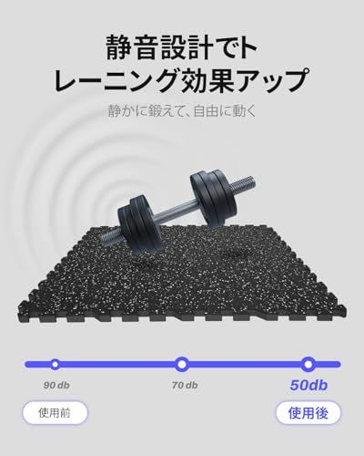 新品 AIRHOP ジムマット 大判トレーニングマット 2層構造のラバー 