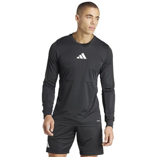 新品 アディダス サッカー 長袖 Tシャツ レフェリー 24 長袖ジャージ- メンズ IFC20 ブラック (IN8145) S