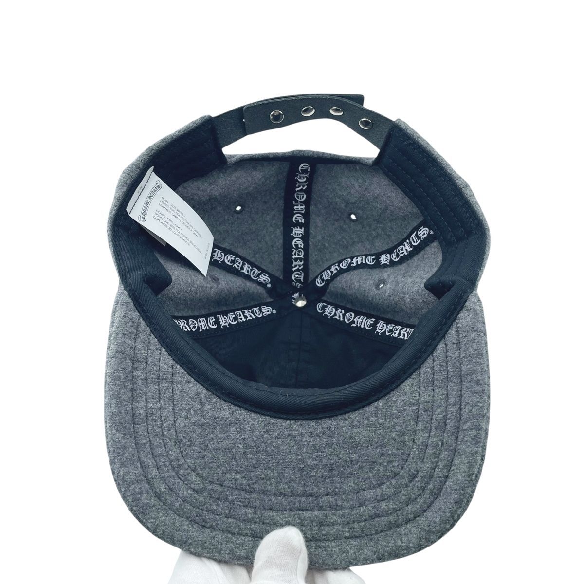 中古】CHROME HEARTS クロムハーツ CHレザーパッチ ウール ベース 