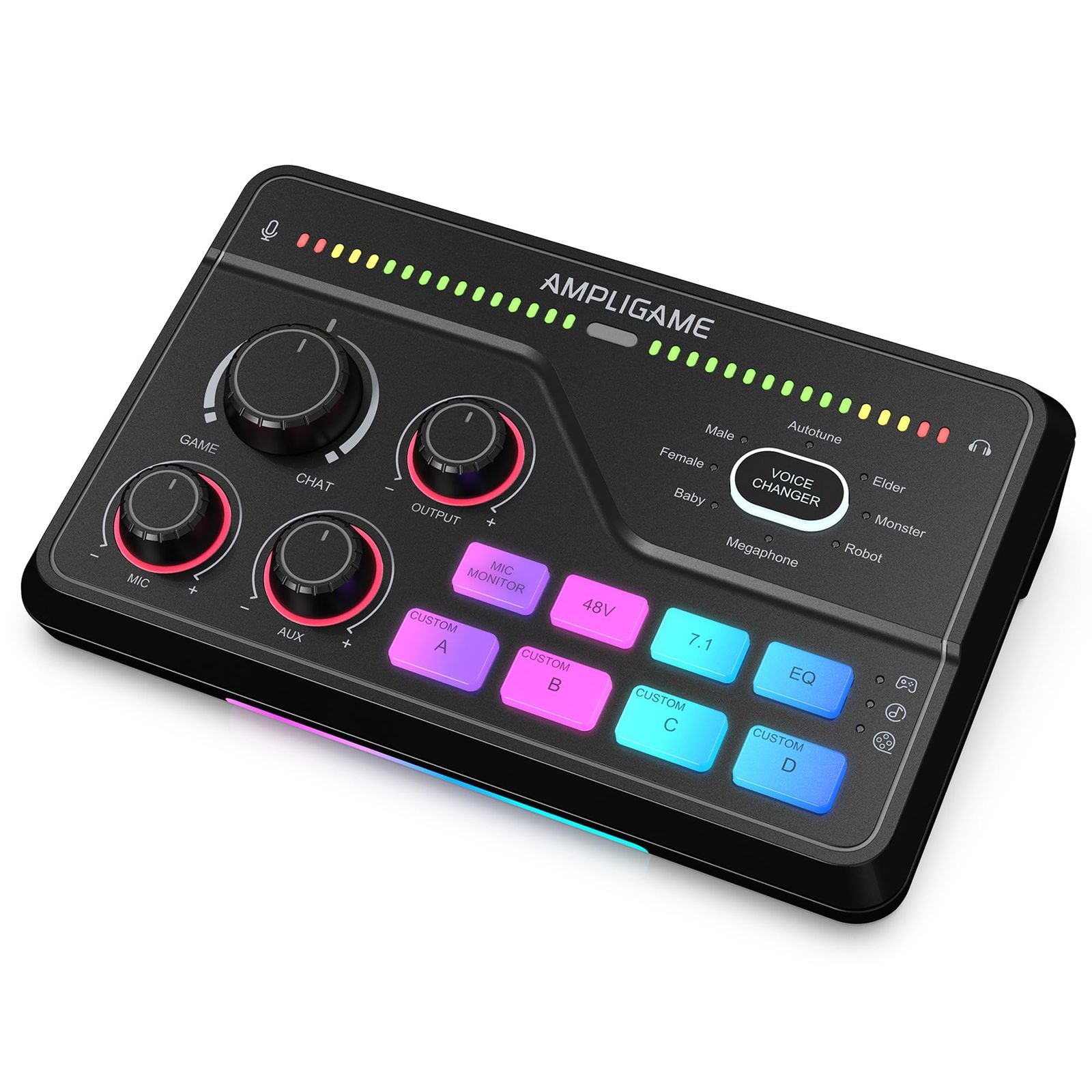 FIFINE ゲーミングオーディオミキサー オーディオインターフェース PC