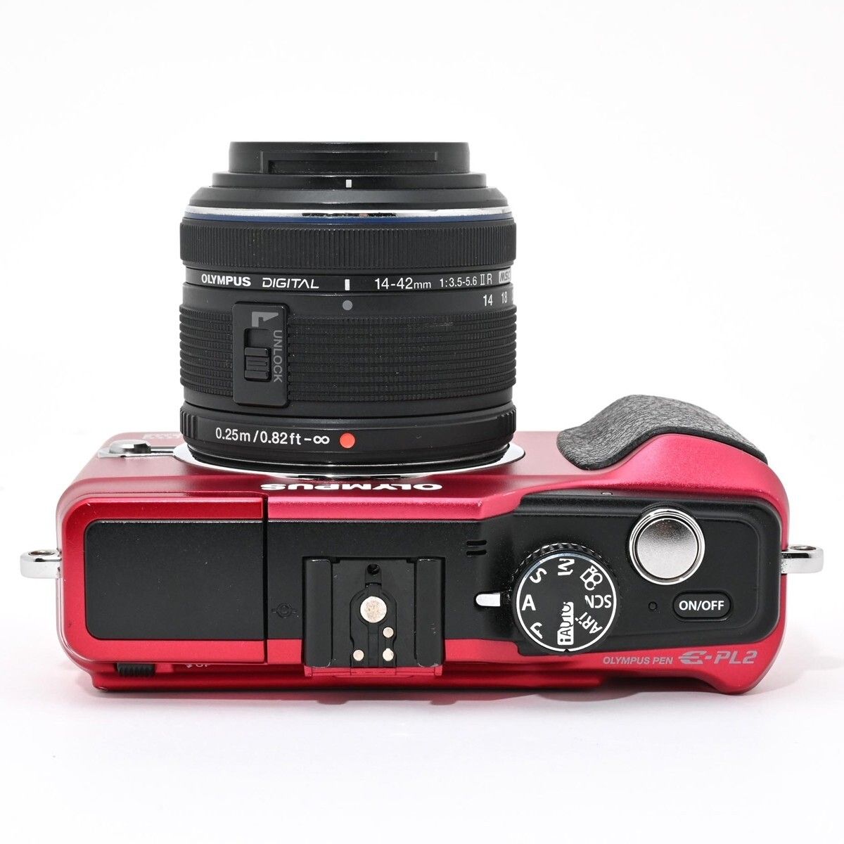 1276＜良品＞ OLYMPUS ミラーレス一眼 E PL2 レンズキット レッド E 
