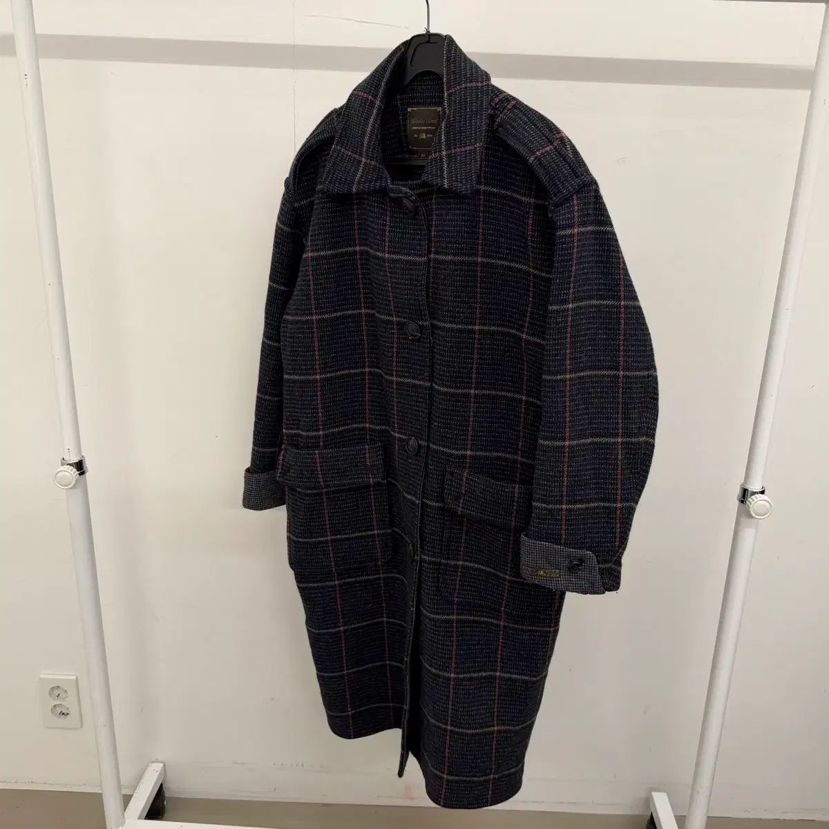 お得，爆買い Thursday Island チェック ウール ロングコート