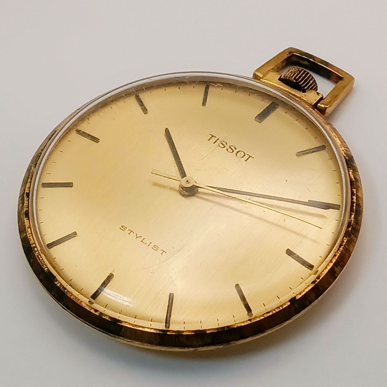 稼働 良品】0325-1 TISSOT STYLIST ティソ スタイリスト 懐中時計 手 