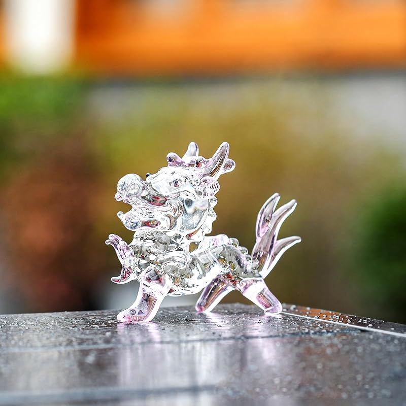 新品】 龍 置物 クリスタル 龍の置物 竜 オブジェ ガラス細工 龍神様 