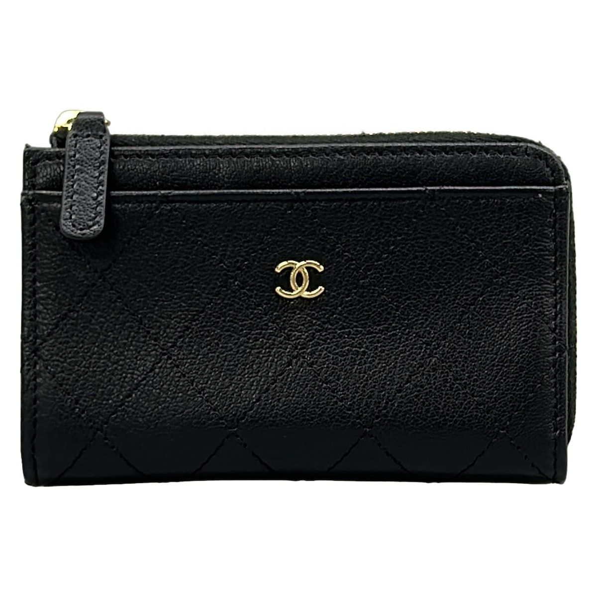 CHANEL(シャネル) カードケース美品 ジップ カードケース AP4917 黒 