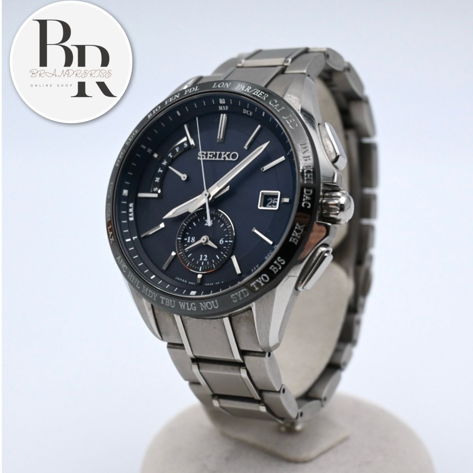 【稼働品】SEIKO ブライツ ソーラー 腕時計 8B63-0AA0 メンズ SEIKO(セイコー) 腕時計 ブライツ 8B63-0AA0 メンズ 黒 【公式通販】