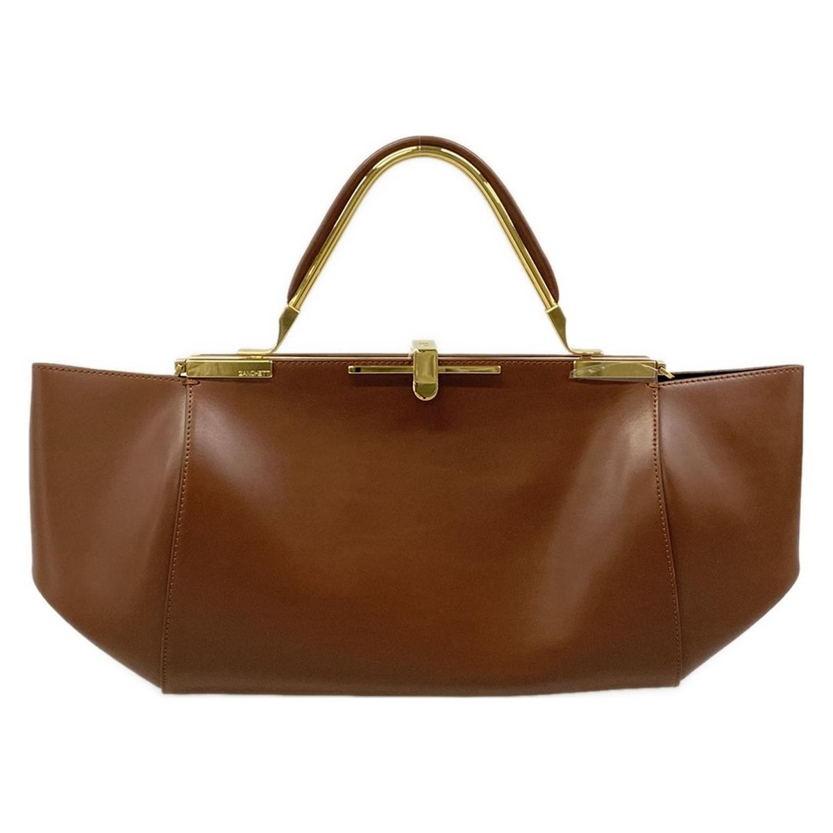 ZANCHETTI(ザンケッティ) ハンドバッグ美品 アムレット ダークブラウン 