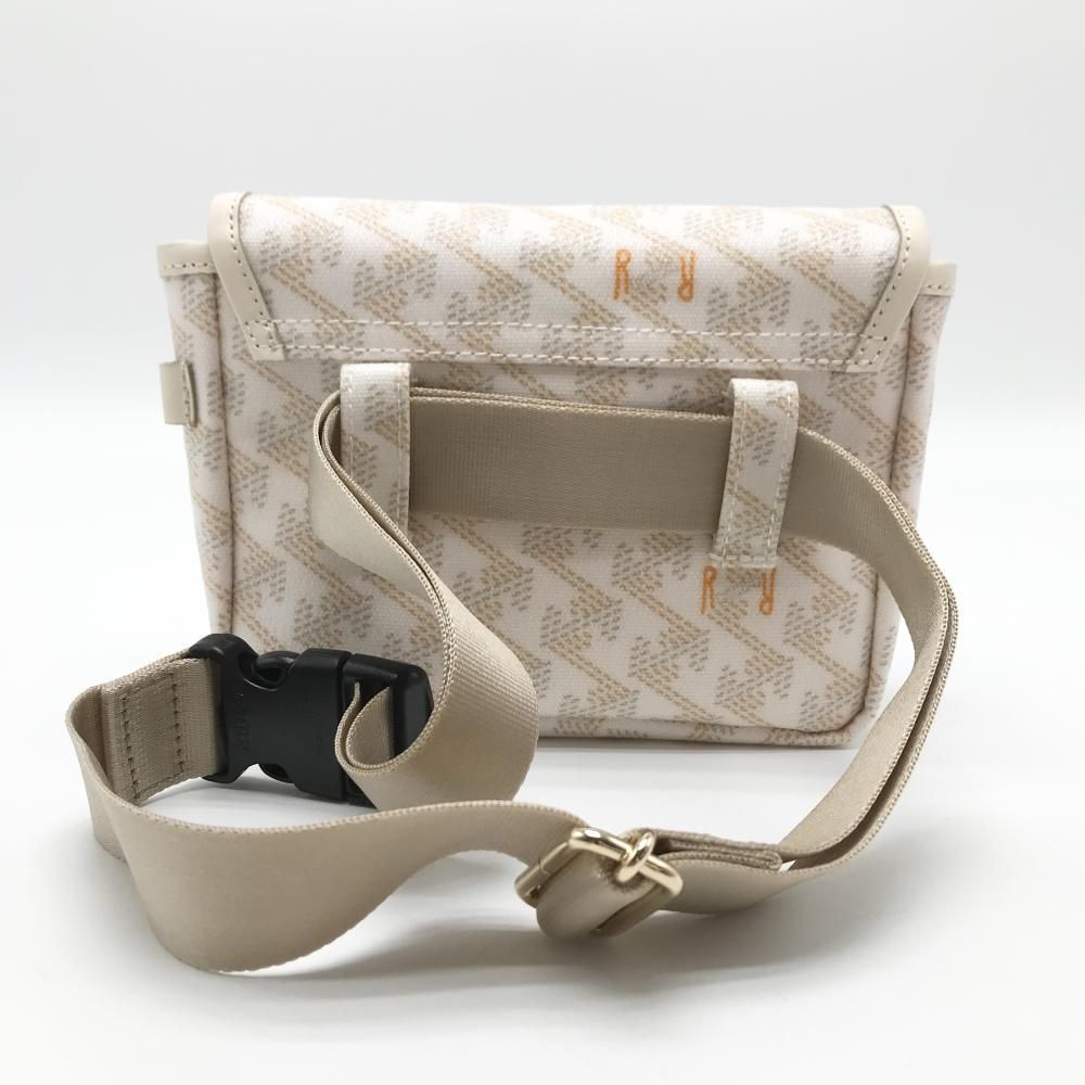 ウエストポーチ 白×ベージュ系