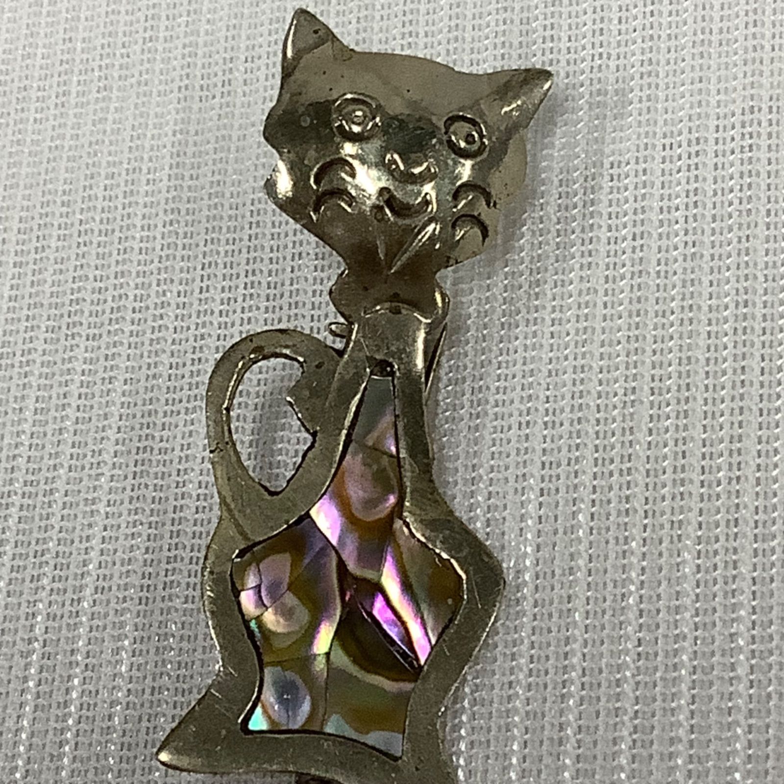 ヴィンテージ アバロンシェル メキシカンジュエリー ねこ ヴィンテージ アバロンシェル メキシカンジュエリー ねこ