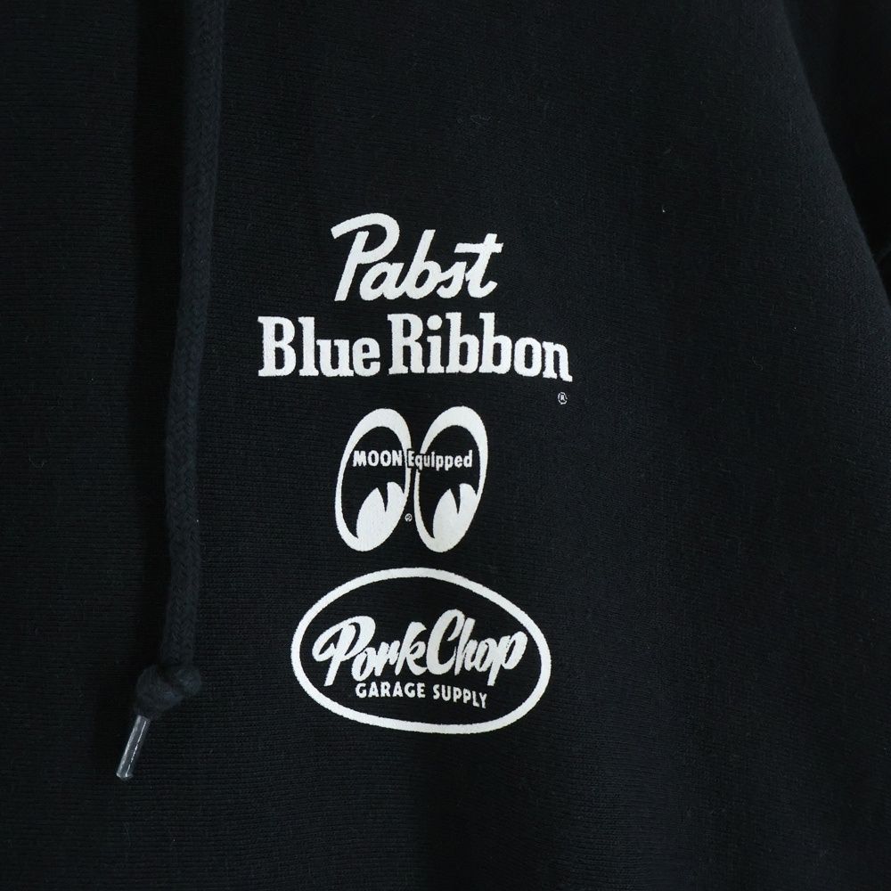PORKCHOP (ポークチョップ) ×MOONEYES×Pabst Blue Ribbon HOODIE