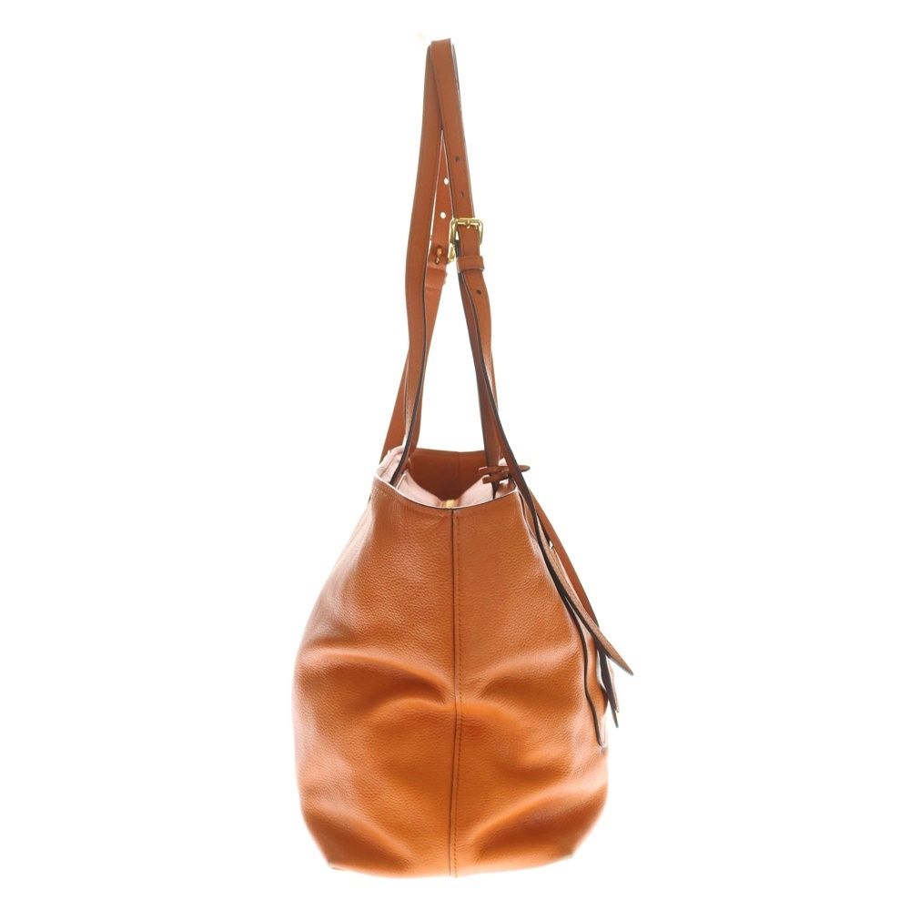 PRADA (プラダ) レザー トートバッグ オレンジ - メルカリ