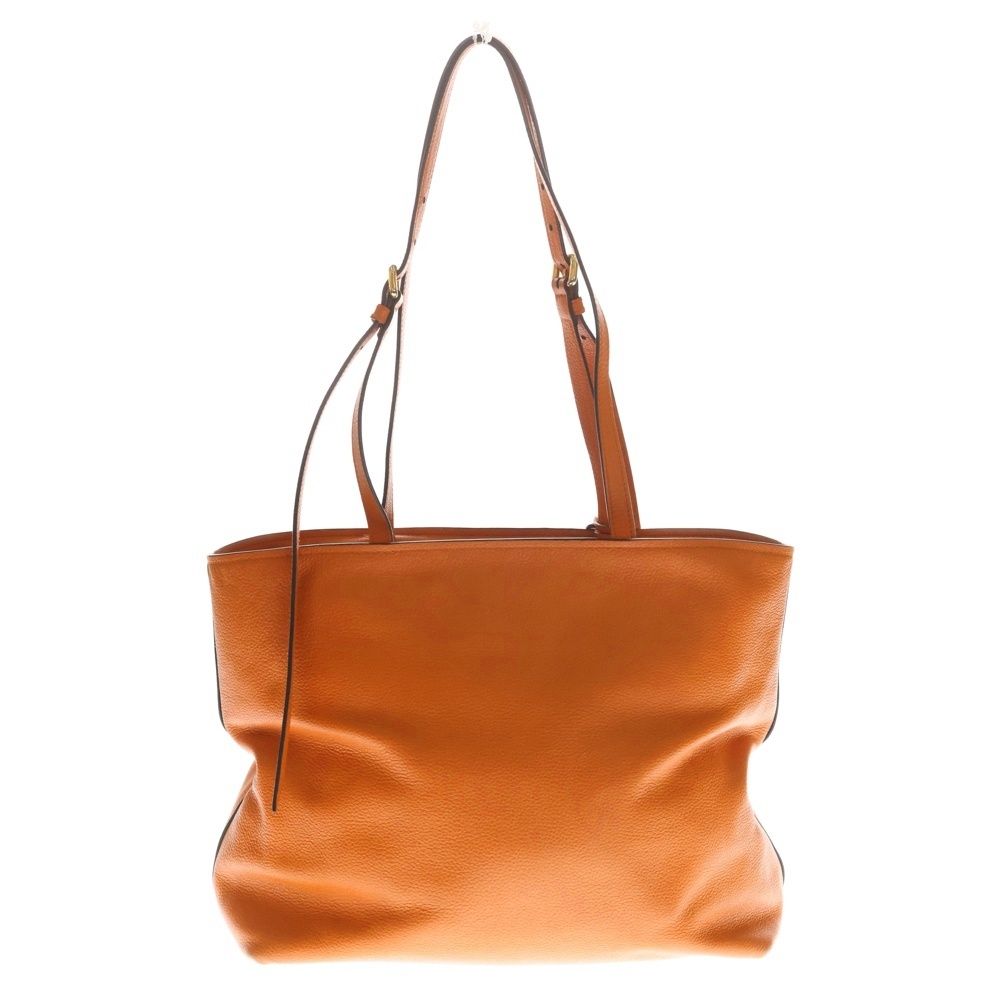 PRADA /オレンジ/レザー/トートバッグ PRADA (プラダ) レザー トートバッグ オレンジ - メルカリ