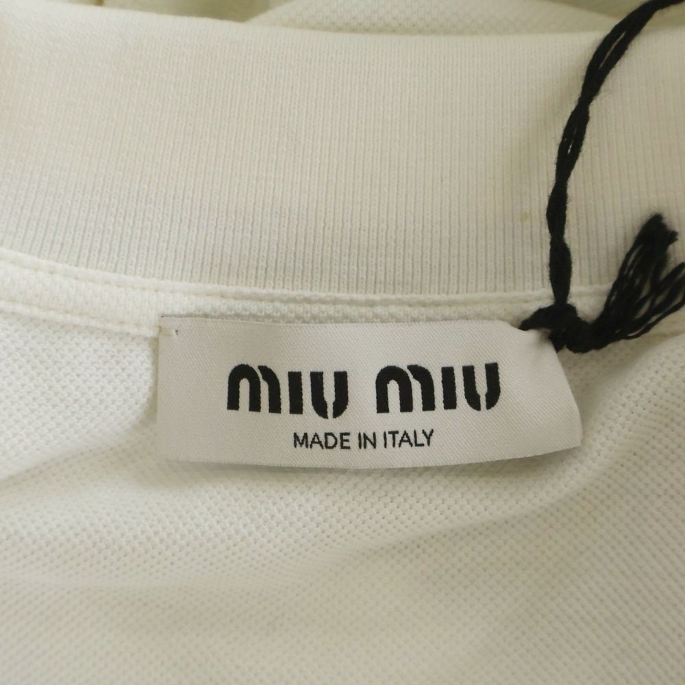 miumiu (ミュウミュウ) 24SS COTTON LOGO POLO L/S コットンピケ 長袖