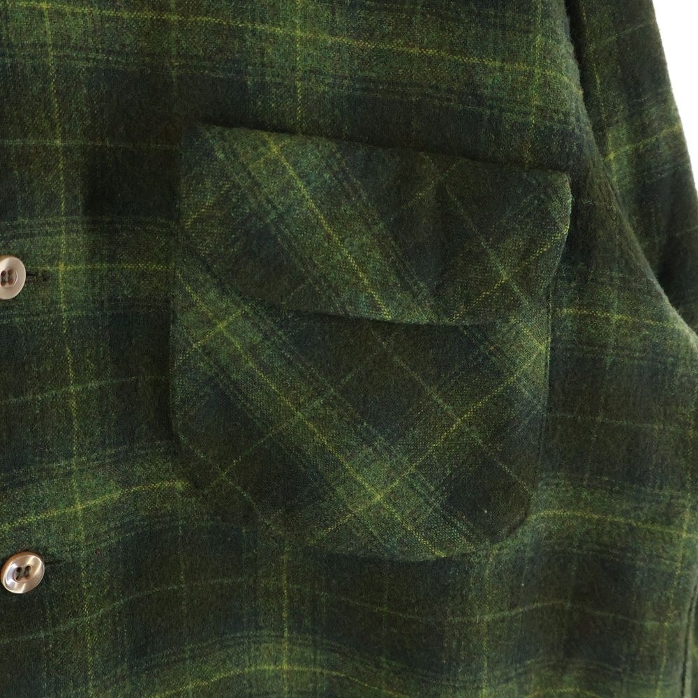 PENDLETON ペンドルトン 50s VINTAGE ヴィンテージ ウール チェックコート オーバーサイズ イエロー/グリーン PENDLETON (ペンドルトン) 50S VINTAGE ヴィンテージ ウール チェック