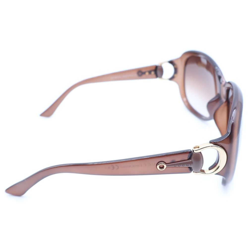 GUCCI サングラス GGロゴ ブラウン グラデーションのヴィンテージ GUCCI (グッチ) テンプルロゴ金具 グラデーションサングラス 61□15